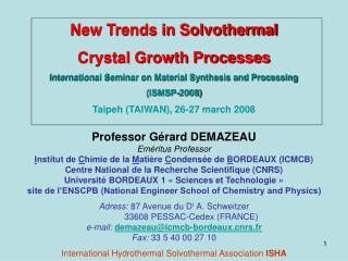 New Trends in Solvothermal Crystal Growth Processes