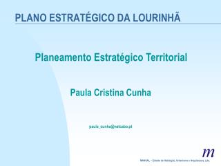 PLANO ESTRATÉGICO DA LOURINHÃ