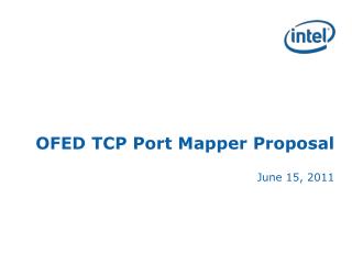 OFED TCP Port Mapper Proposal