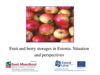 Fruit and berry storages in Estonia . S ituation and perspectives