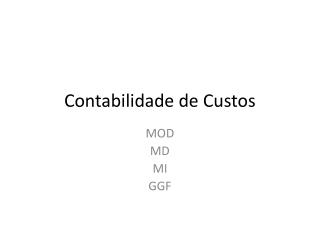 Contabilidade de Custos