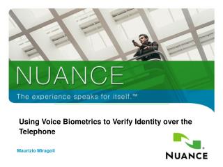 Using Voice Biometrics to Verify Identity over the Telephone