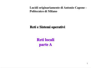 Reti locali parte A