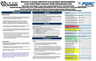 Measures to assess adherence to prescription opioid guidelines