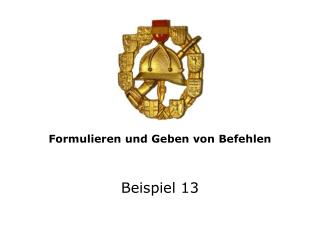 Formulieren und Geben von Befehlen