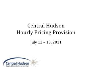 Central Hudson Hourly Pricing Provision