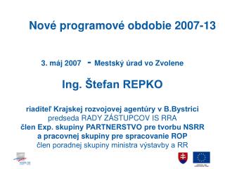 Nové programové obdobie 2007-13