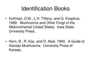 Identification Books