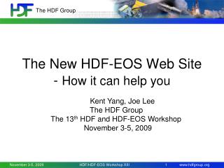 The New HDF-EOS Web Site - How it can help you