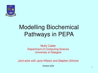 Modelling Biochemical Pathways in PEPA