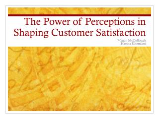 The Power of Perceptions in Shaping Customer Satisfaction