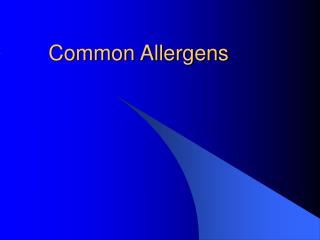 Common Allergens