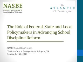 The Role of Federal, State and Local Policymakers in Advancing School Discipline Reform