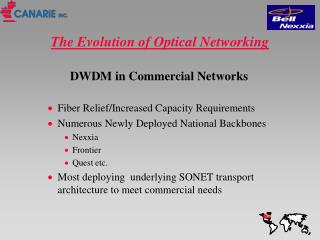 The Evolution of Optical Networking
