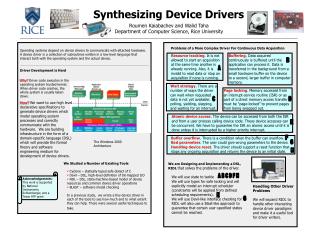 Synthesizing Device Drivers