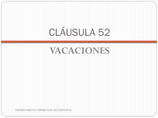 CLÁUSULA 52