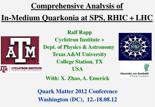 Comprehensive Analysis of In-Medium Quarkonia at SPS, RHIC + LHC