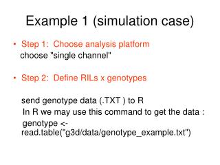 Example 1 (simulation case)