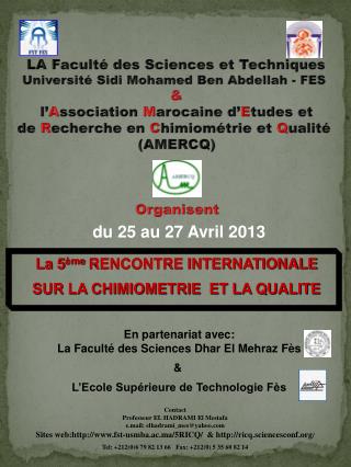 LA Faculté des Sciences et Techniques Université Sidi Mohamed Ben Abdellah - FES &amp;