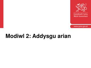 Modiwl 2: Addysgu arian