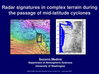 Radar signatures in complex terrain during the passage of mid-latitude cyclones