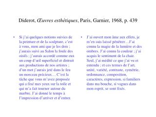 Diderot, Œuvres esthétiques , Paris, Garnier, 1968, p. 439