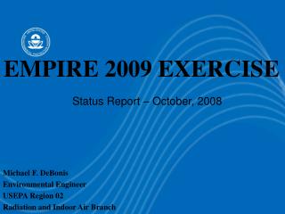 Status Report – October, 2008