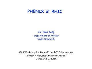 PHENIX at RHIC