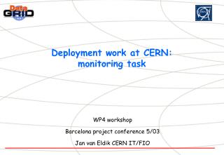 Deployment work at CERN: monitoring task