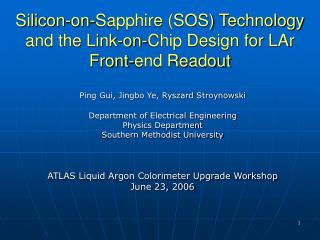 Silicon-on-Sapphire (SOS) Technology and the Link-on-Chip Design for LAr Front-end Readout