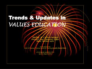 Trends &amp; Updates in VALUES EDUCATION