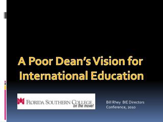 A Poor Dean’s Vision for International Education
