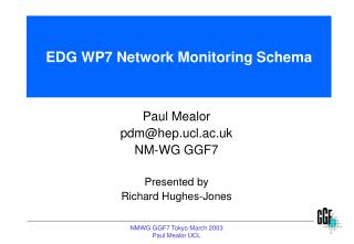 EDG WP7 Network Monitoring Schema