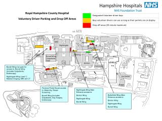 Royal Hampshire County Hospital Voluntary Driver Parking and Drop Off Areas