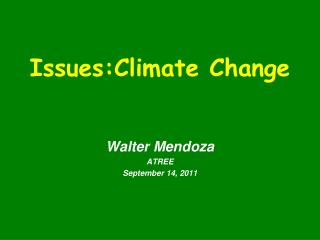 Issues:Climate Change