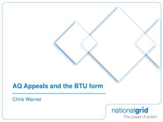 AQ Appeals and the BTU form