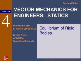 Equilibrium of Rigid Bodies