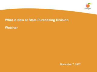 What is New at State Purchasing Division Webinar