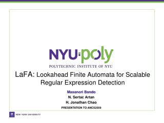 LaFA: Lookahead Finite Automata for Scalable Regular Expression Detection