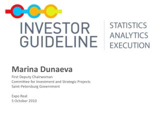 Marina Dunaeva First Deputy Chairwoman Committee for Investment and Strategic Projects