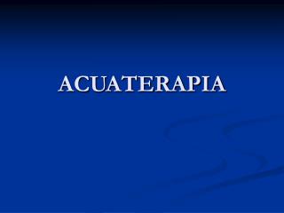 ACUATERAPIA