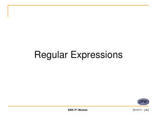 Regular Expressions