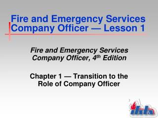 Fire and Emergency Services Company Officer — Lesson 1