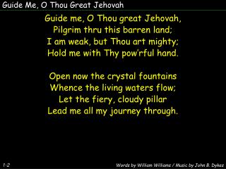 Guide Me, O Thou Great Jehovah