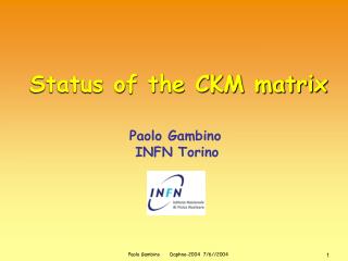 Status of the CKM matrix