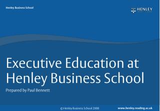 Executive Education at Henley Business School