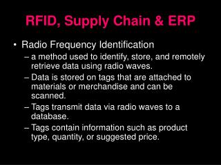 RFID, Supply Chain &amp; ERP