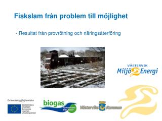 Fiskslam från problem till möjlighet