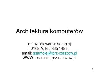 Architektura komputerów