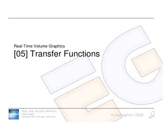 Real-Time Volume Graphics [05] Transfer Functions
